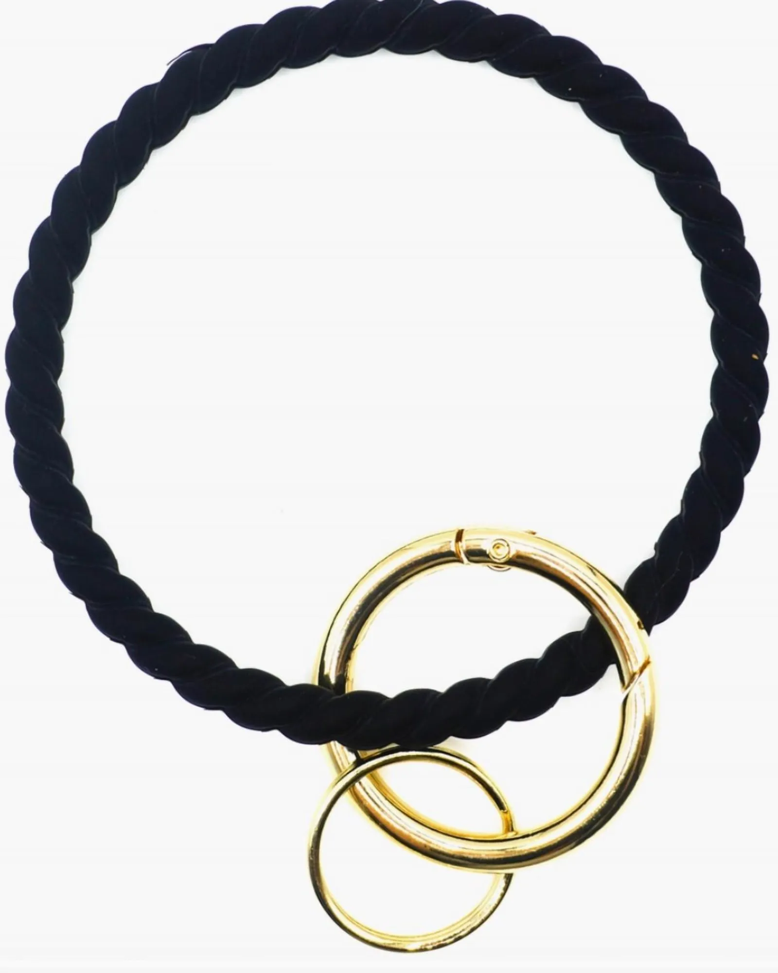Rope Keychain Bracelet in Black | Black