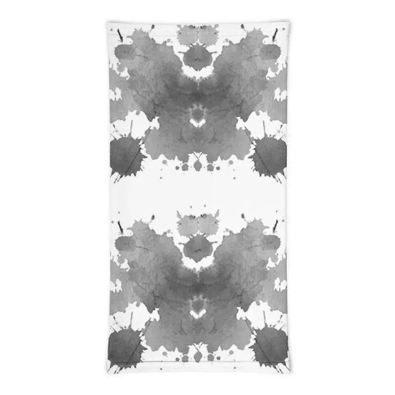 Rorschach Gray with white background neck gaiter face cover head wear headband wrap balaclava mask wristband neck warmer - US Fast Shipping