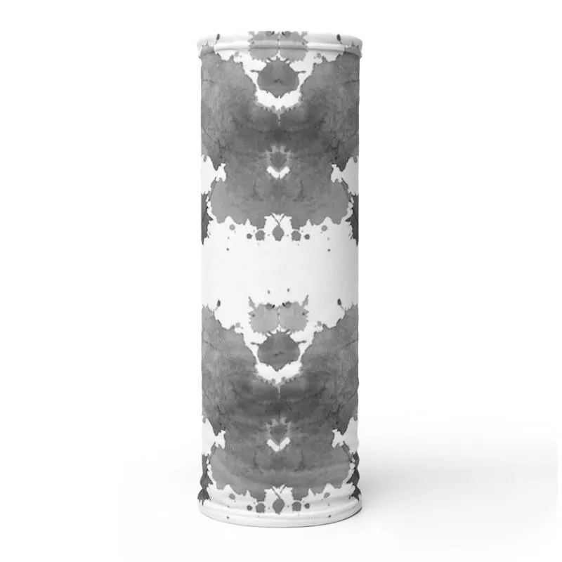 Rorschach Gray with white background neck gaiter face cover head wear headband wrap balaclava mask wristband neck warmer - US Fast Shipping