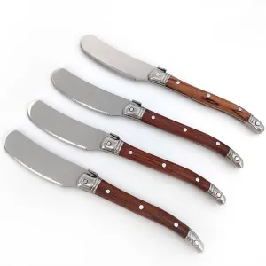 Rosewood Handle Butter Knife Western Butter Jam Scraper Stainless Steel Cheese Knife Butter Knife