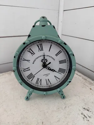 Round Metal Desk Top Clock