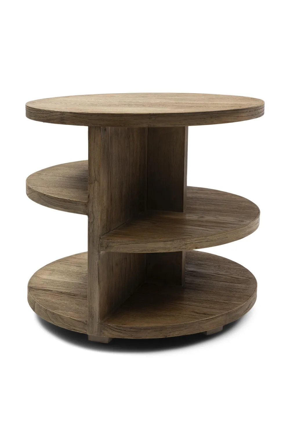 Round Oak Layered Side Table | Rivièra Maison Del Rey