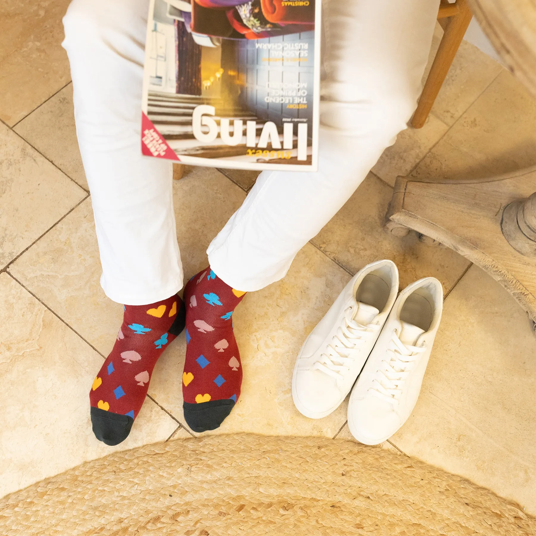 Royal Flush Men's Socks - Red