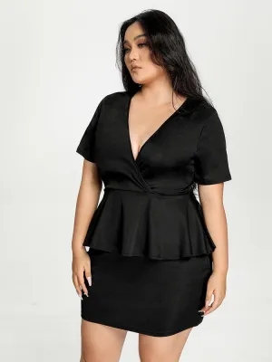 Ruffle V Neck Dress