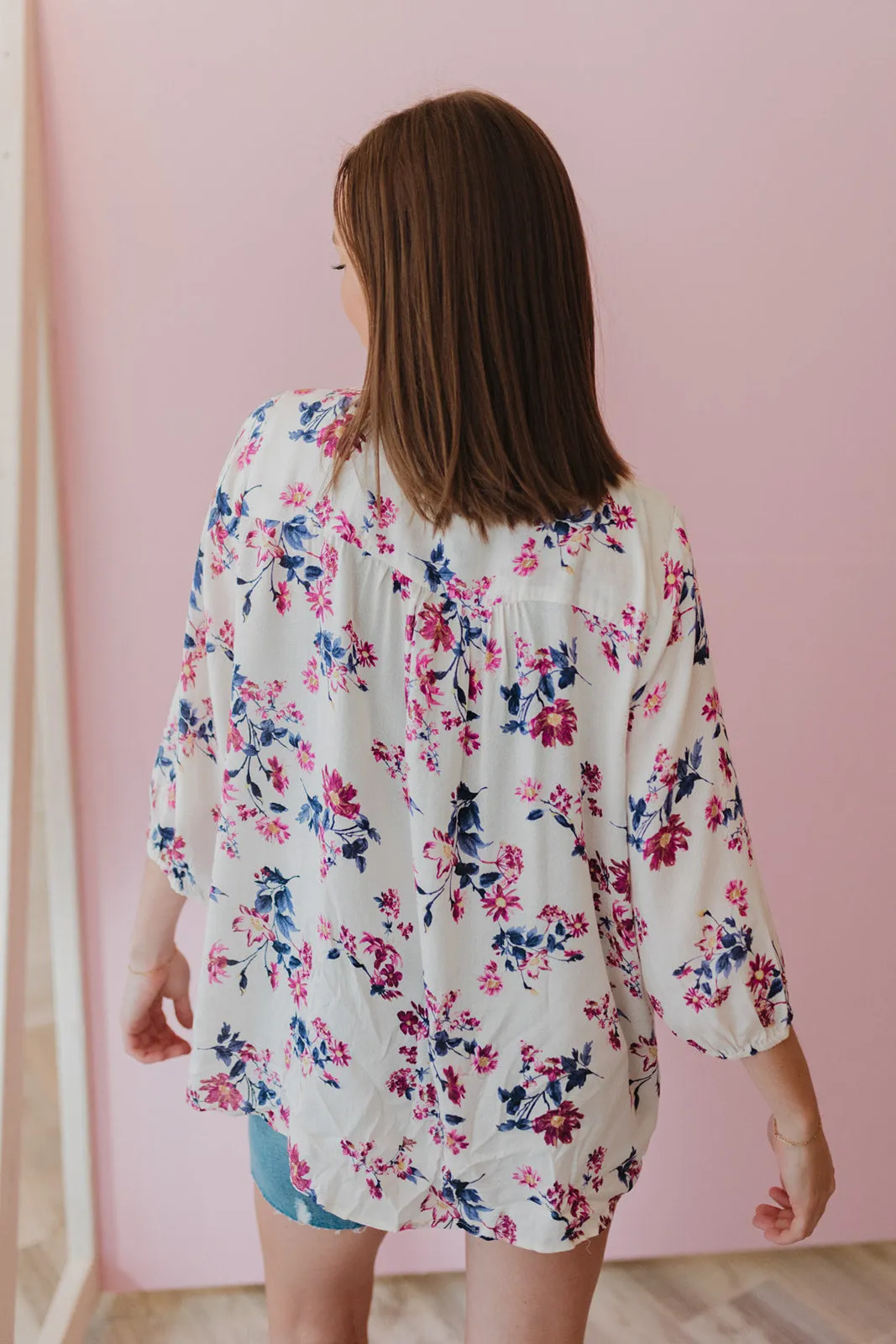 Run Towards Love Floral Blouse - Extended Sizes