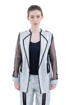 RUN(A)WAY RUN(A)WAY SEMI-SHEER OVERSIZED SEQUINS BLAZER