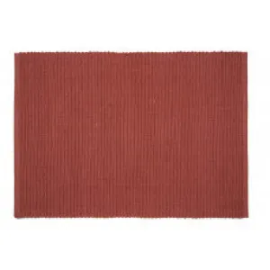 RUST COTTON RIBBED PLACEMAT 13 X 19"