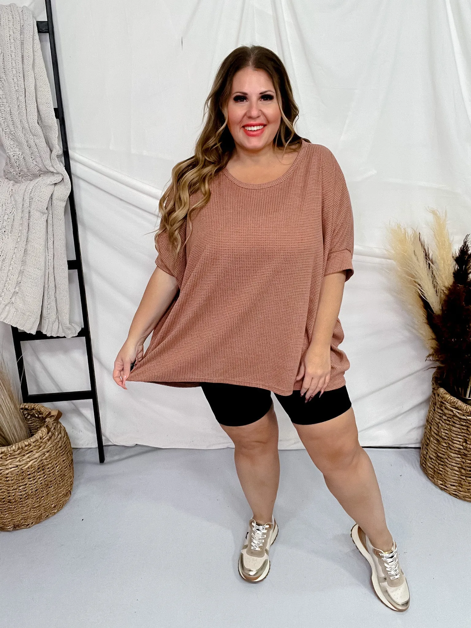 Rust Dolman Sleeve Thermal Top FINAL SALE