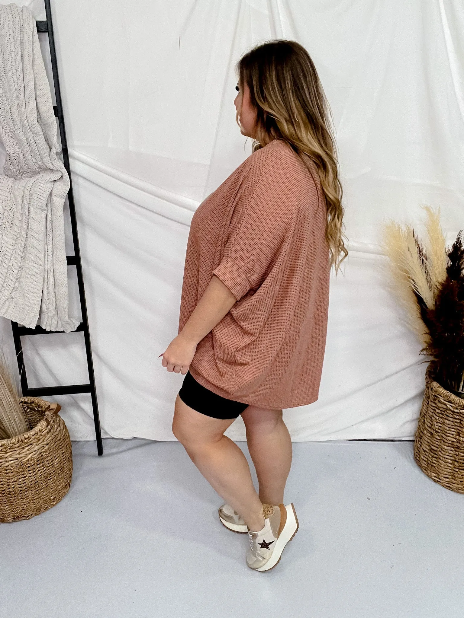 Rust Dolman Sleeve Thermal Top FINAL SALE