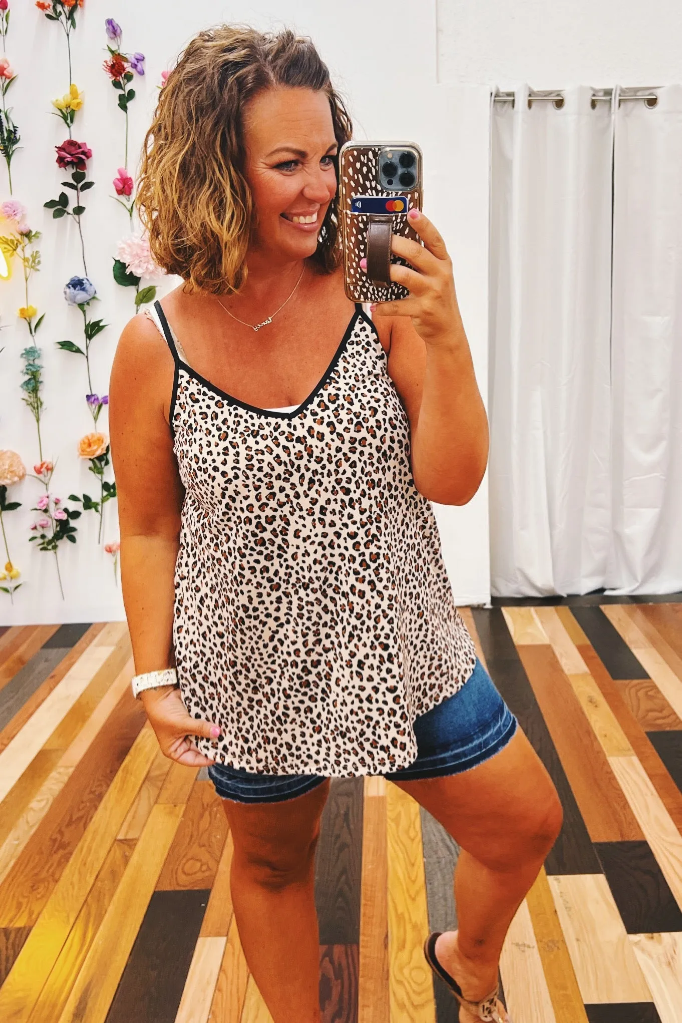 Ruth Animal Print Vneck Tank