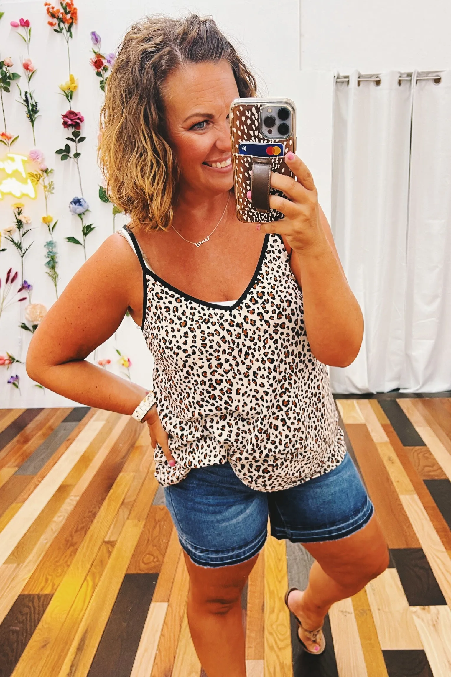 Ruth Animal Print Vneck Tank