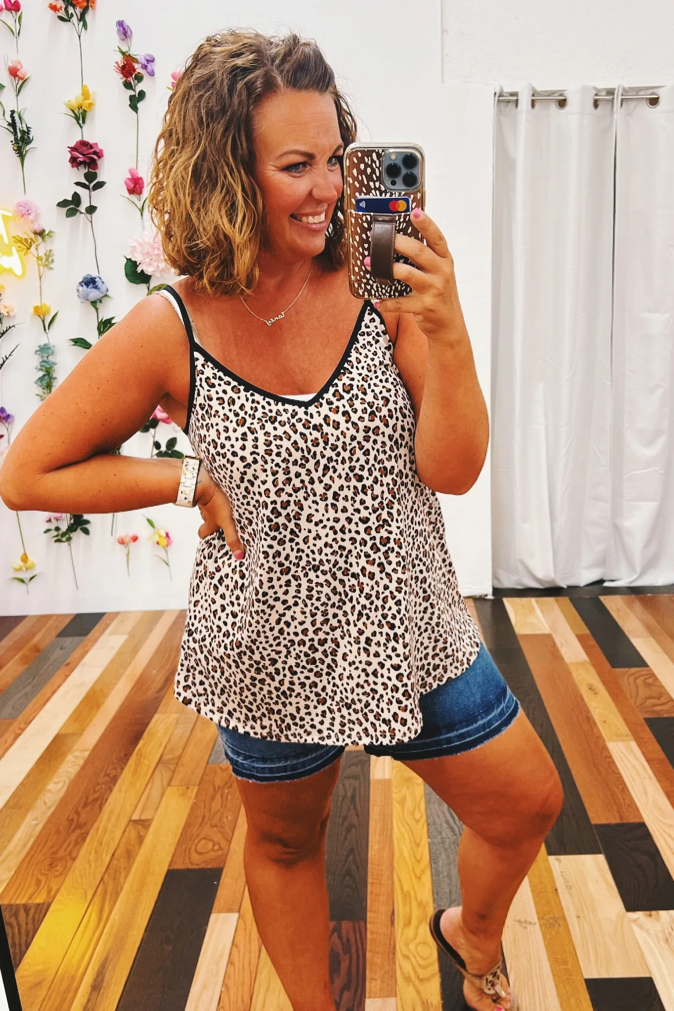 Ruth Animal Print Vneck Tank