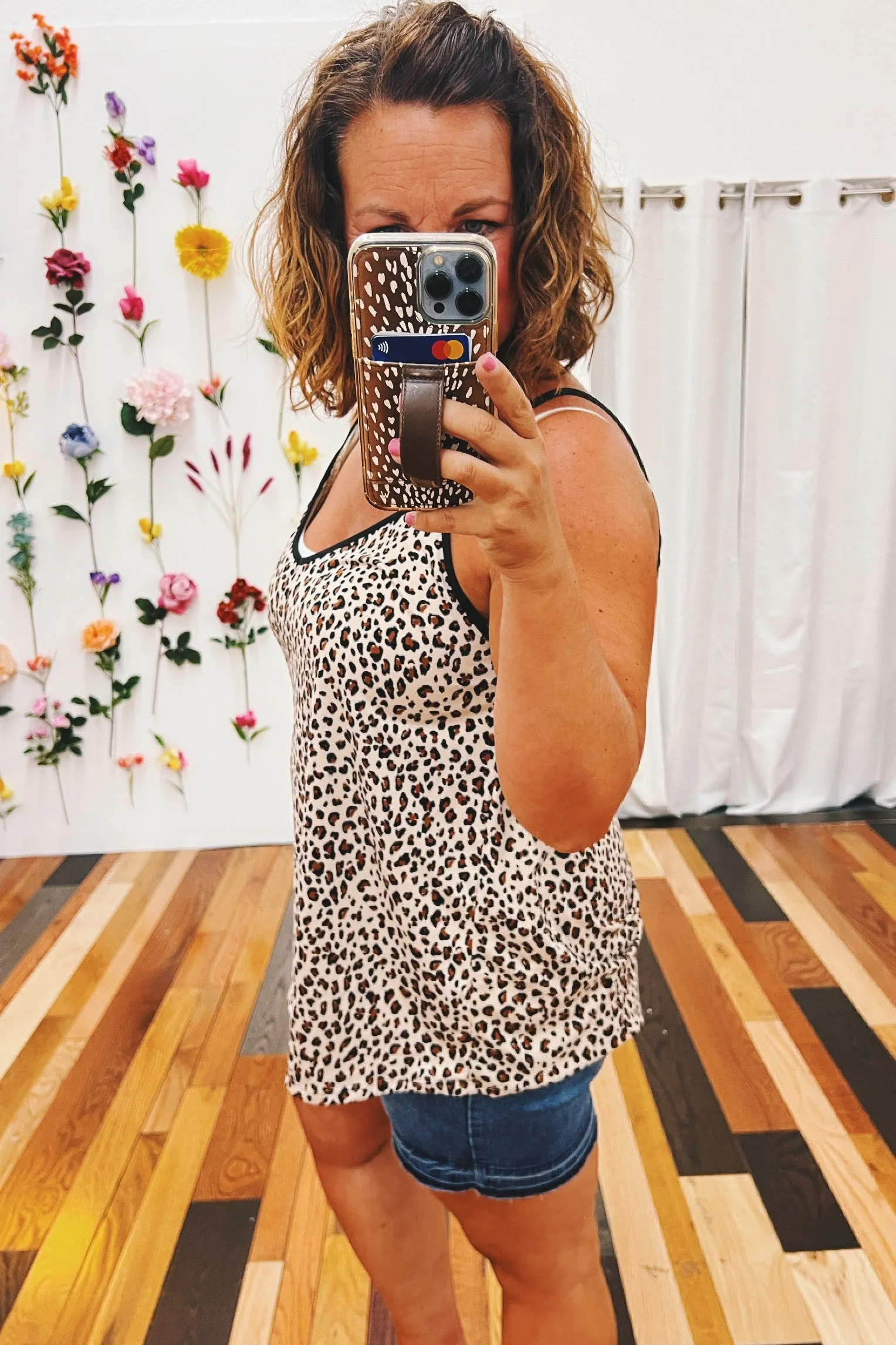 Ruth Animal Print Vneck Tank
