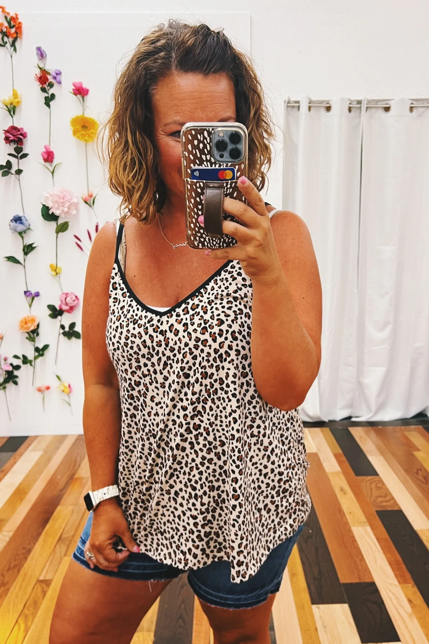 Ruth Animal Print Vneck Tank
