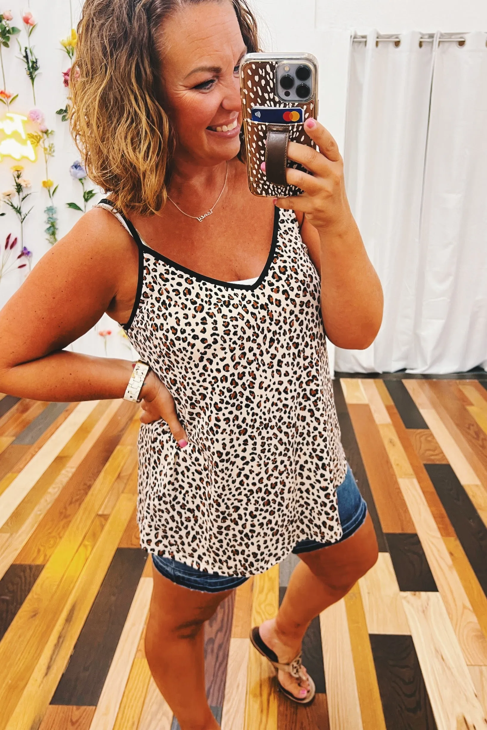 Ruth Animal Print Vneck Tank