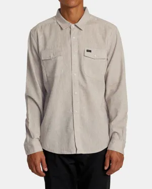 RVCA RVCA NEPS LONG SLEEVE SHIRT - WASHED GREY
