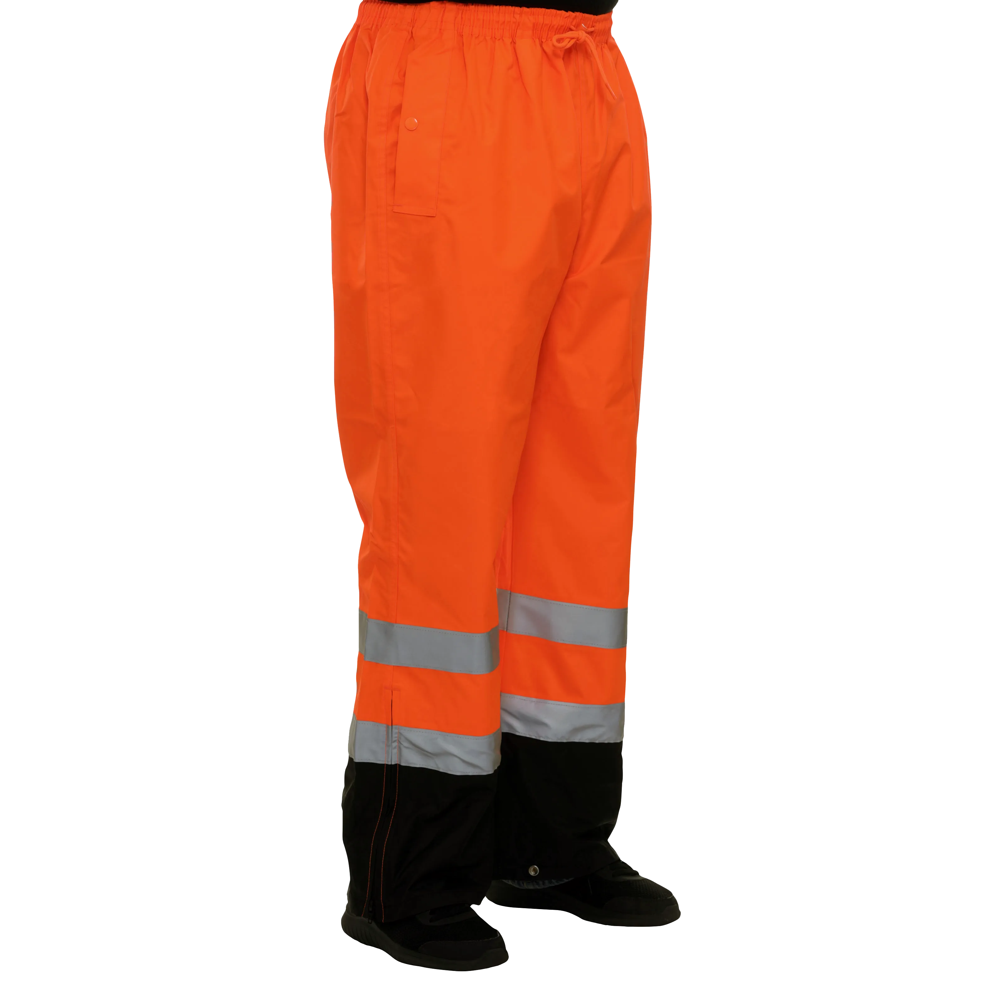 Safety Pants Hi Vis Orange & Black Pants Breathable Waterproof  ANSI E