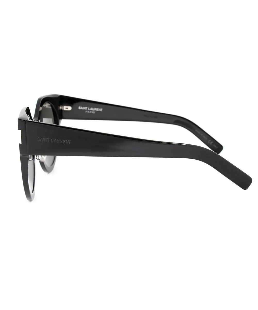 Saint Laurent SL 185 SLIM 001 52 Round Sunglasses