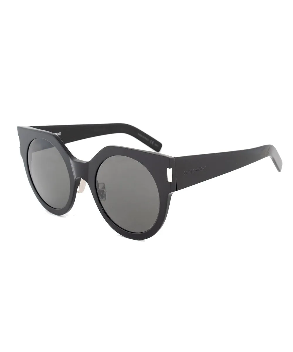 Saint Laurent SL 185 SLIM 001 52 Round Sunglasses