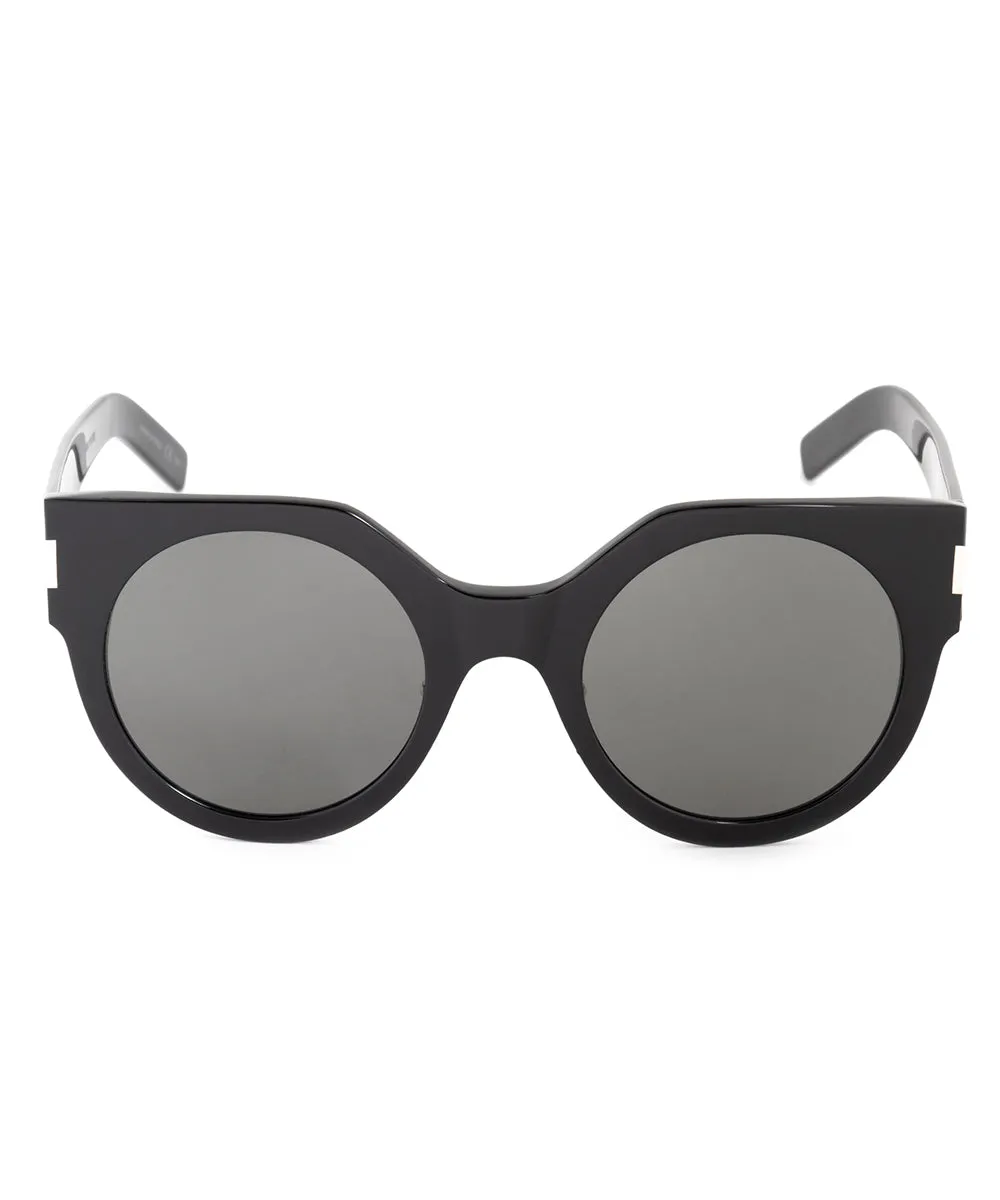 Saint Laurent SL 185 SLIM 001 52 Round Sunglasses