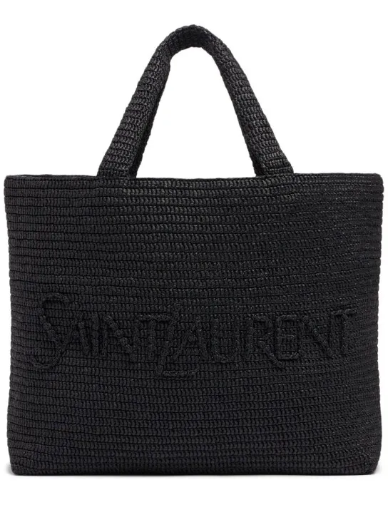 Saint Laurent   SL raffia tote bag 