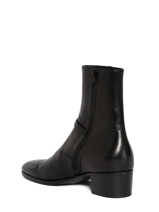 Saint Laurent   Vlad 45 zipped leather boots 