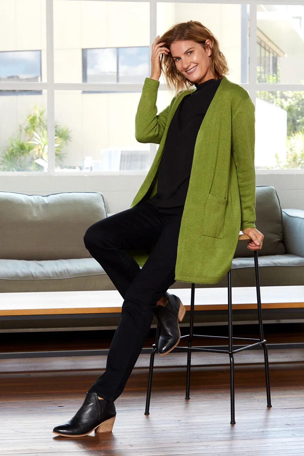 Salima Knit Cardigan - Green