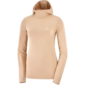 Salomon Women&#x27;s Comet Seamless Hoody Sirocco/Shell | Buy Salomon Women&#x27;s Comet Seamless Hoody Sirocco/Shell here | Outnorth