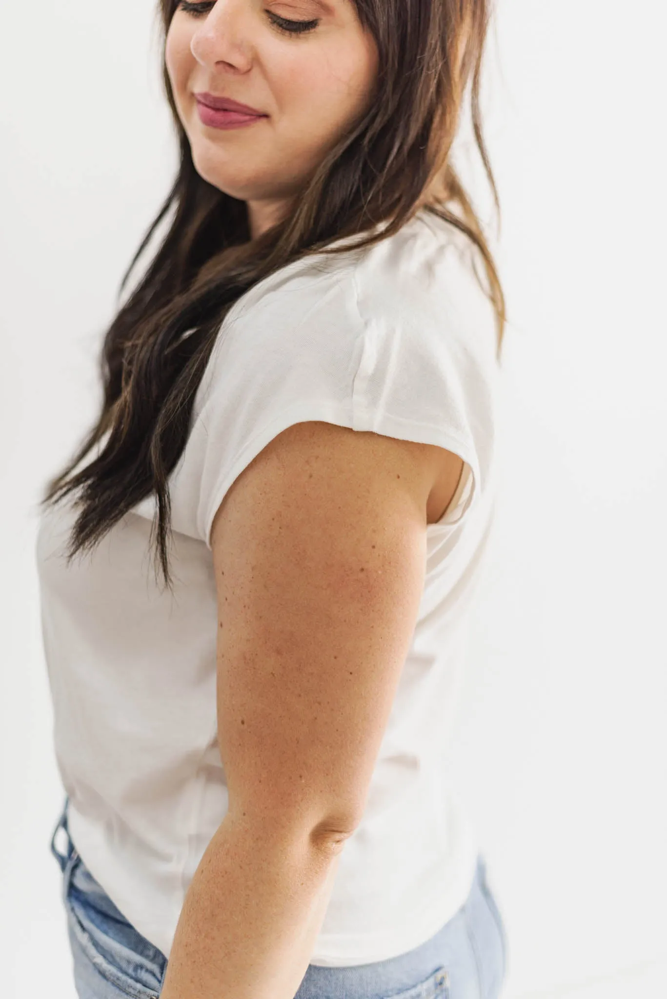 Samantha Cap Sleeve Cotton Tee