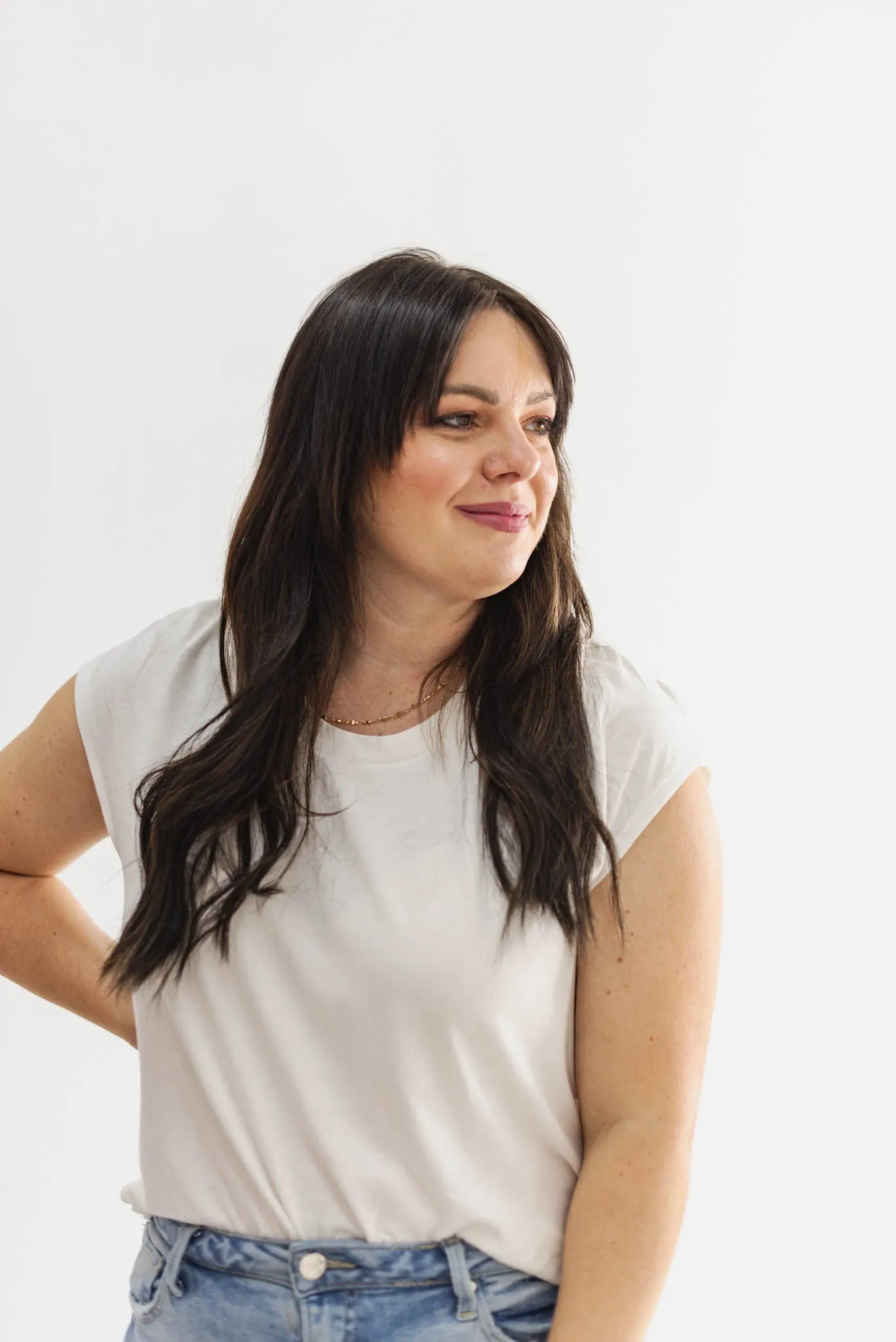 Samantha Cap Sleeve Cotton Tee