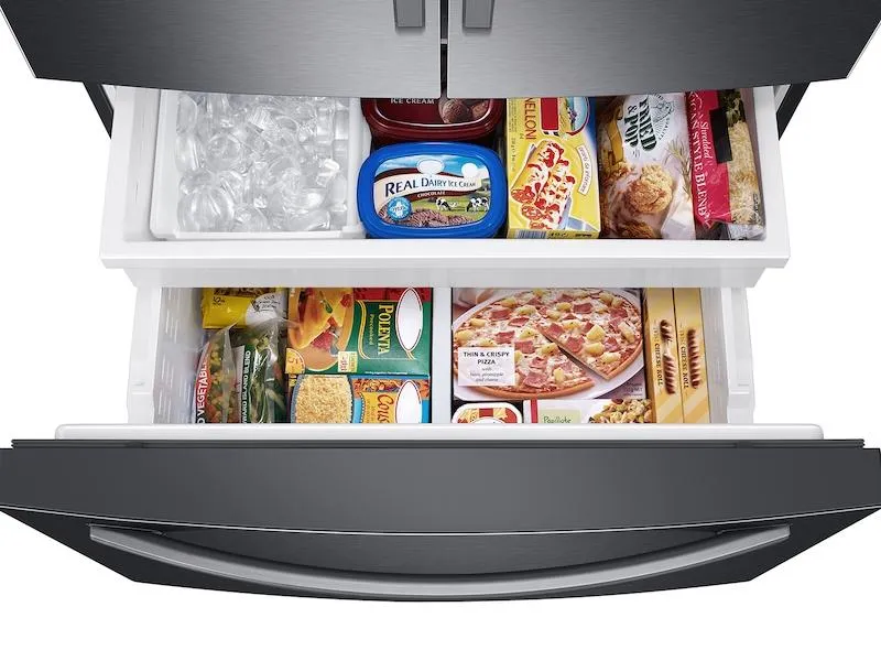Samsung RF28T5021SG 28 cu. ft. Large Capacity 3-Door French Door Refrigerator with AutoFill Water Pitcher in Black Stainless Steel