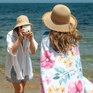 Sand Free Waffle Beach Towel - Dahlia