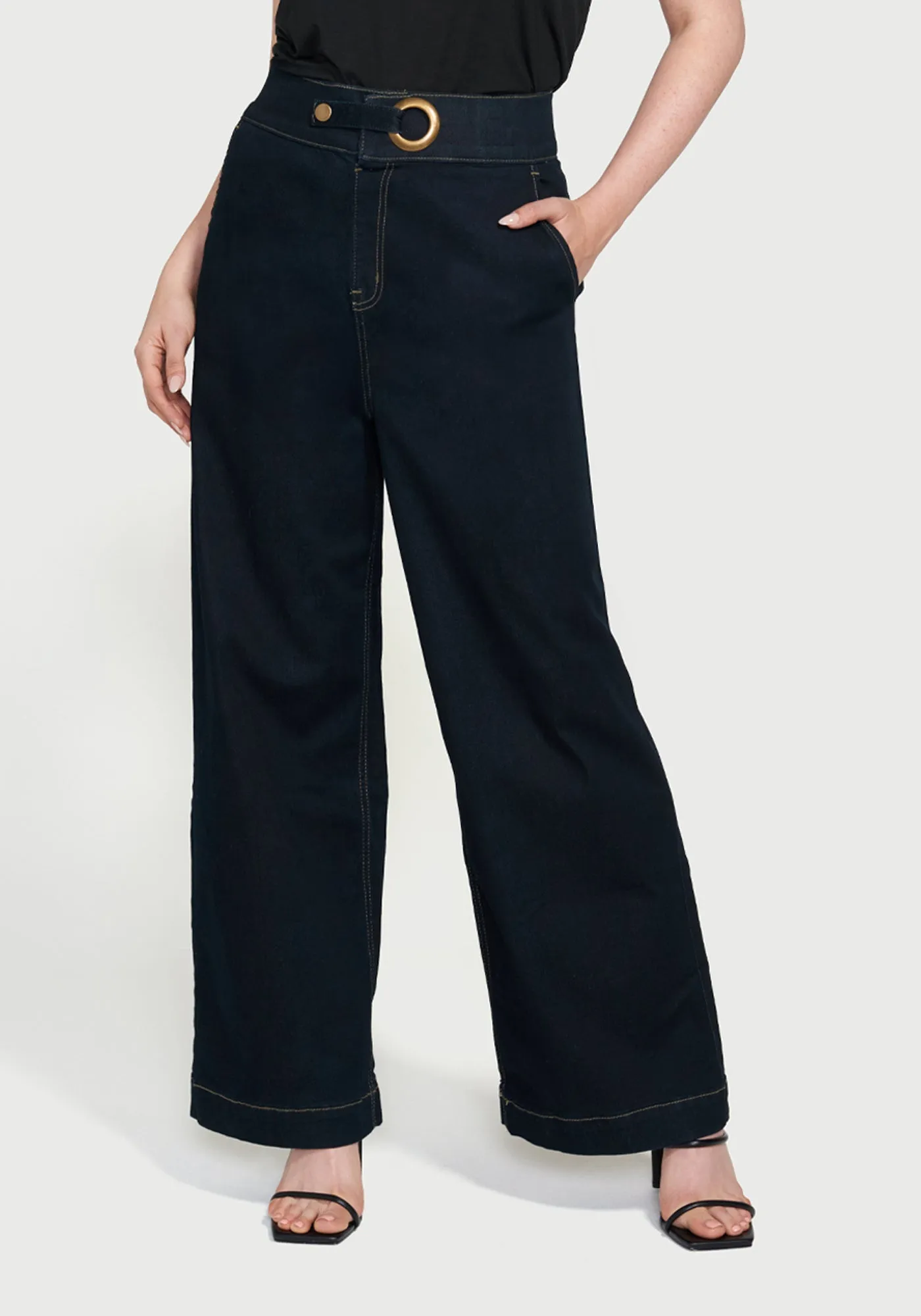 Sandra Grommet Jean | Wide (Rinse Wash)