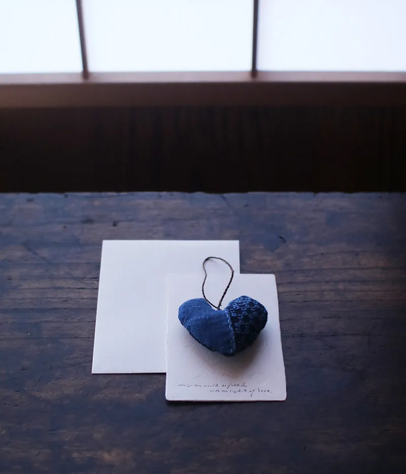 Sashiko Heart Ornament Card (30% Off)