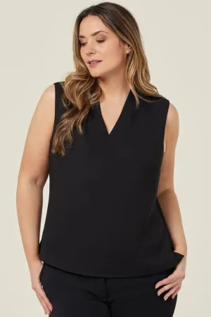Satin Back Crepe Sleeveless Top - CATUQX