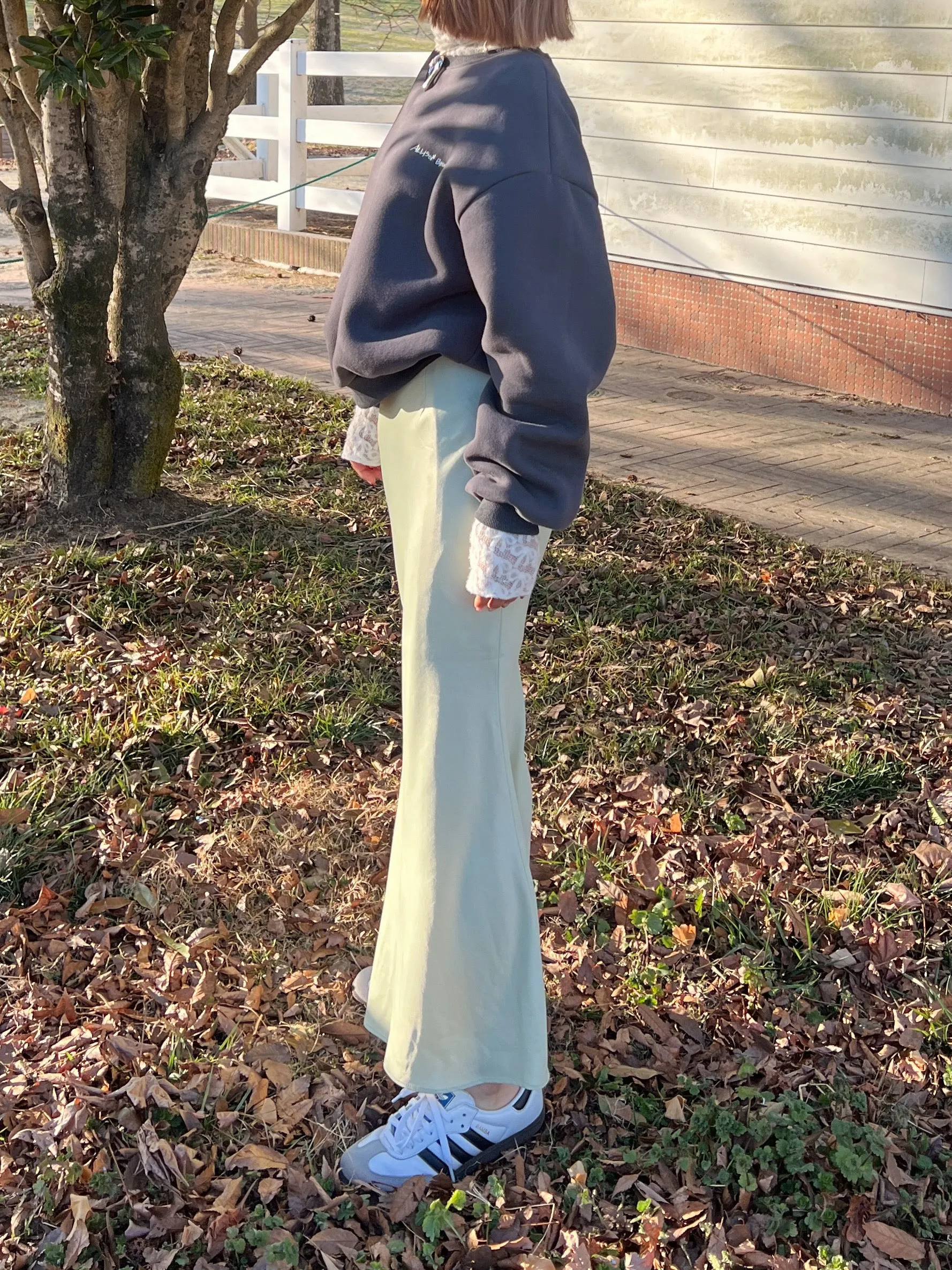 Satin Long Skirt