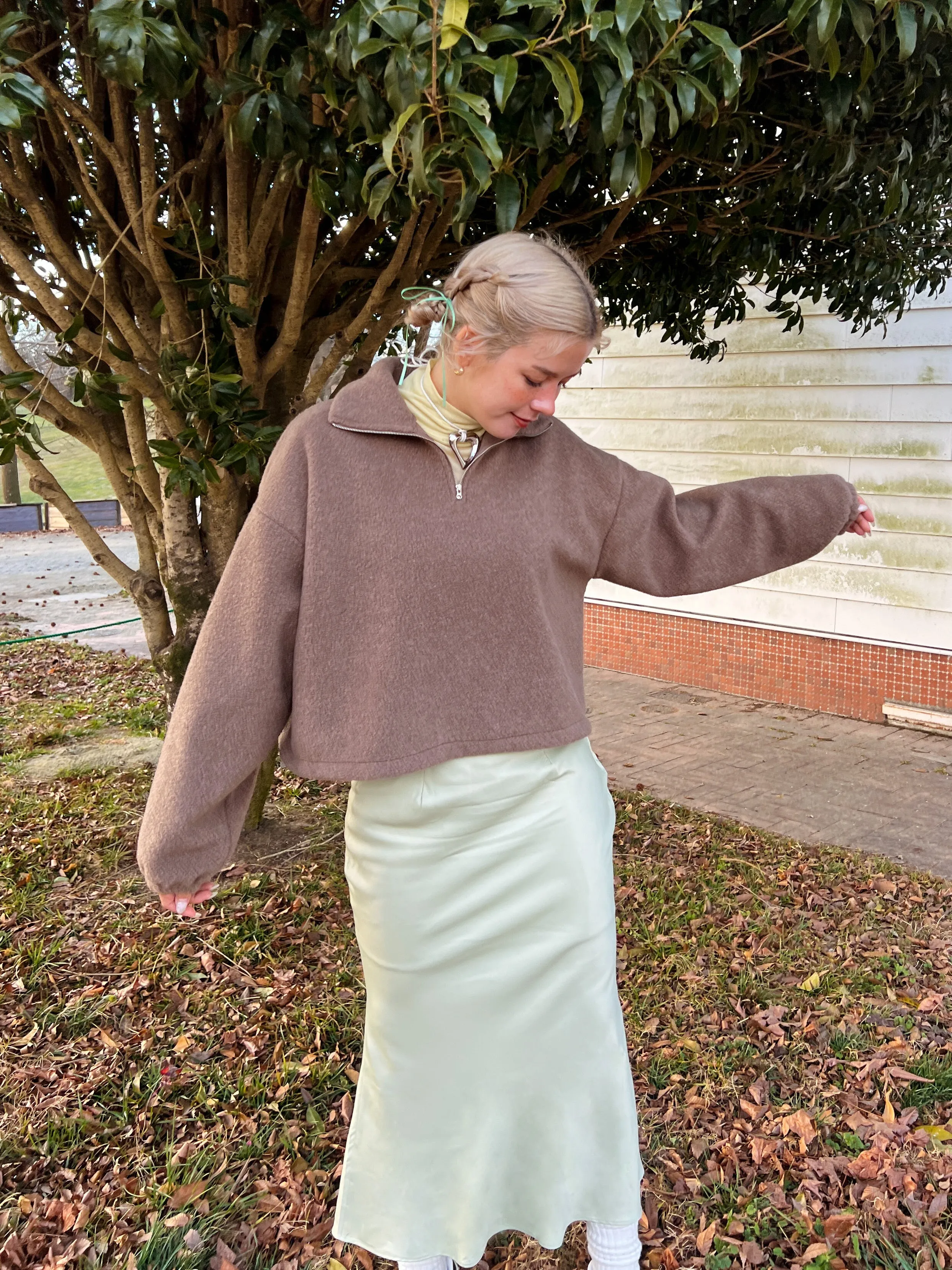 Satin Long Skirt