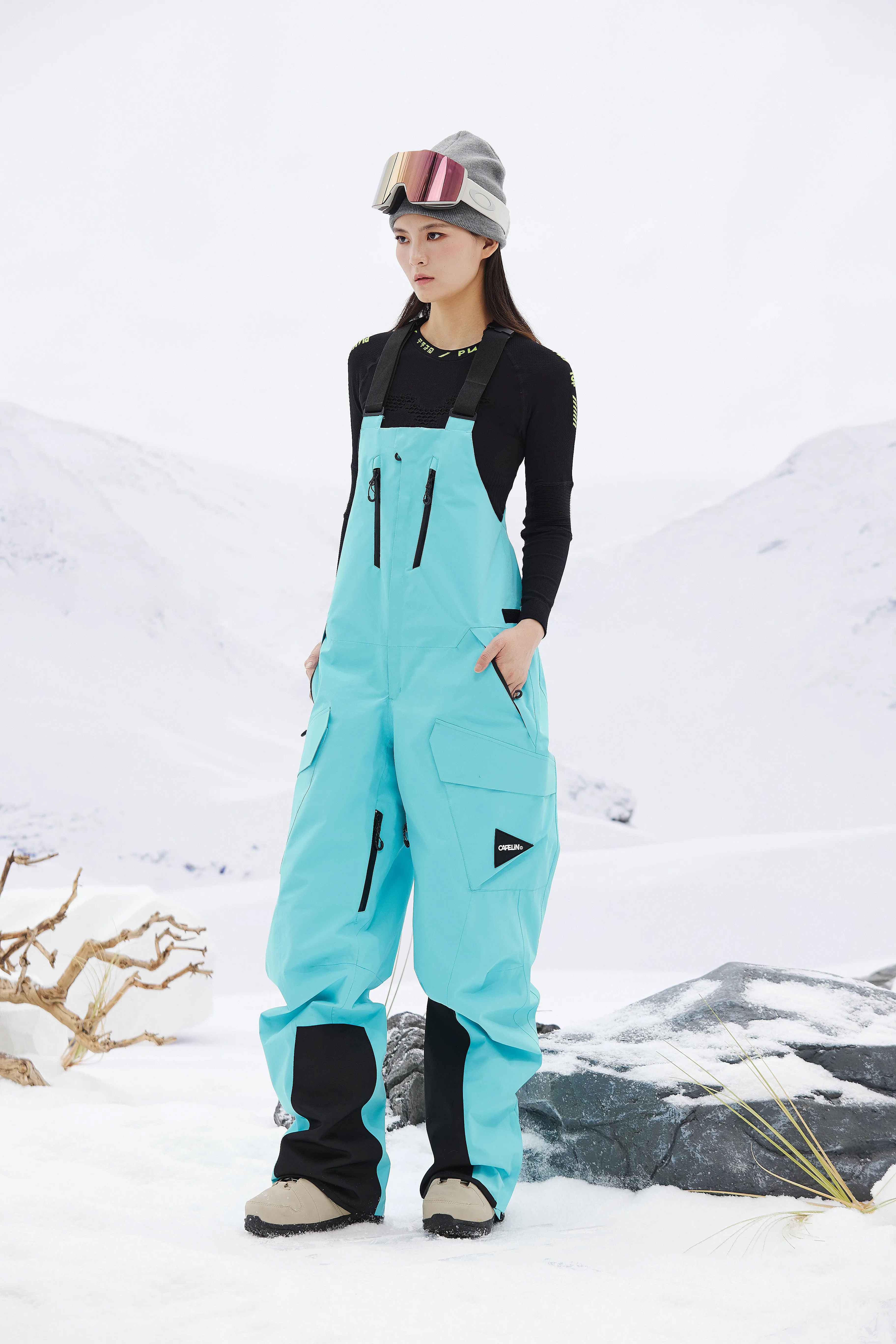 Saturn Unisex 3L Shell Snowboard Bib Pant