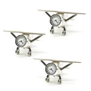 Saugat Traders Analog Table Clock, Airplane Miniature Desk Clock, Paper Weight Showpiece for Home/Office Decoration, Mini Aircraft | Diwali Bulk Gift for Clients