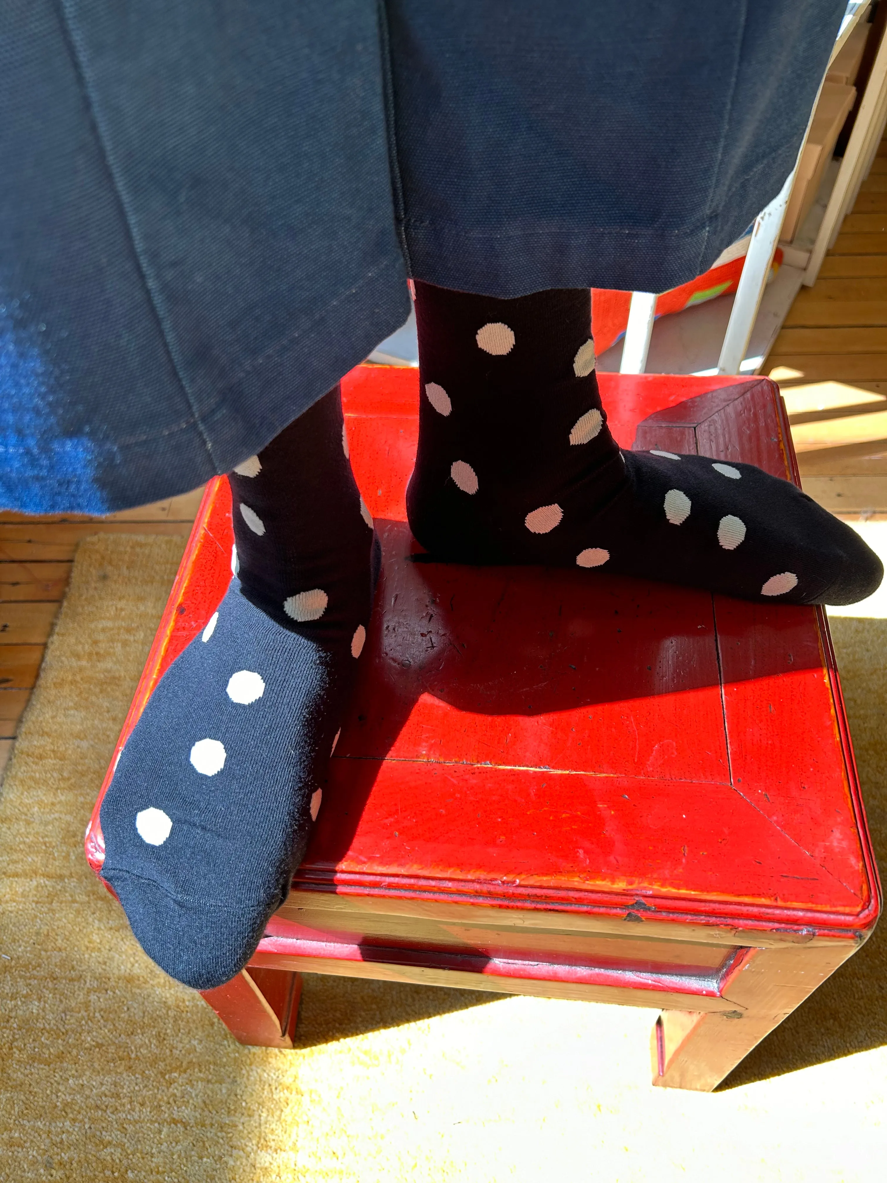 Sauntering Socks - Black Dot