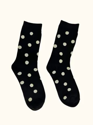 Sauntering Socks - Black Dot