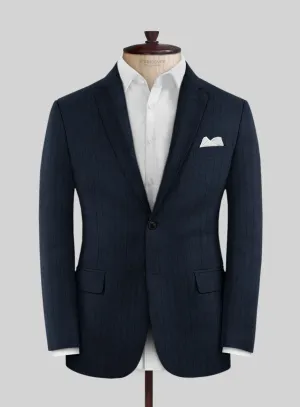 Scabal Sapphire Chalkstripe Blue Wool Jacket