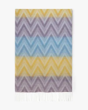 Scarf - Chevron - Mauve Mustard
