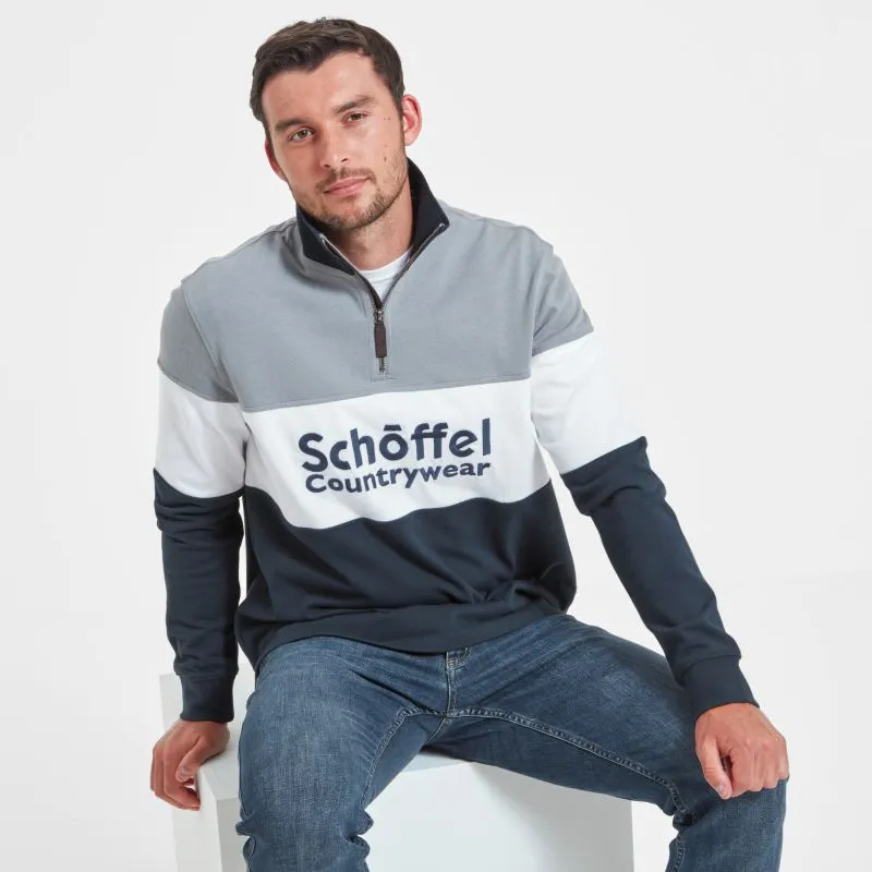 Schoffel Exeter Heritage 1/4 Zip Jumper - Grey