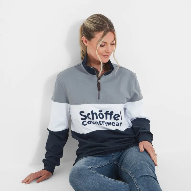 Schoffel Exeter Heritage 1/4 Zip Jumper - Grey