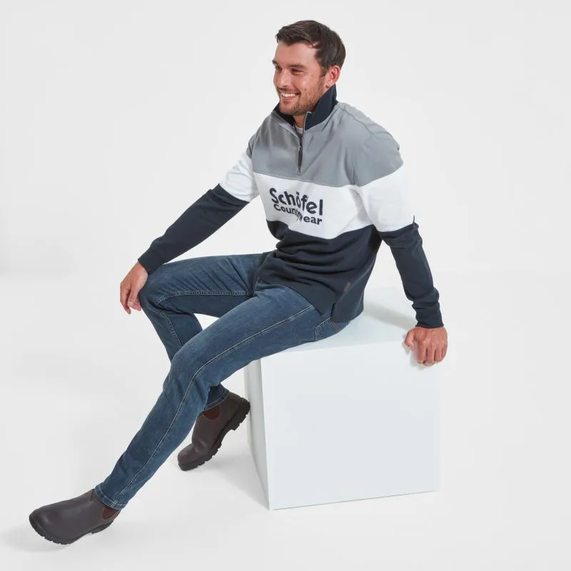 Schoffel Exeter Heritage 1/4 Zip Jumper - Grey