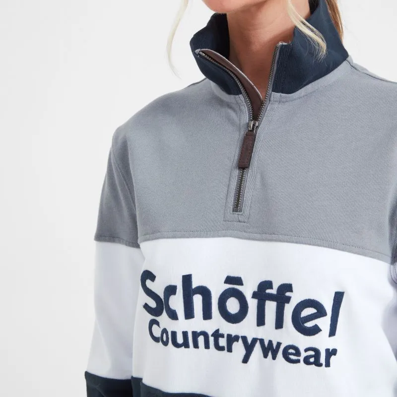 Schoffel Exeter Heritage 1/4 Zip Jumper - Grey