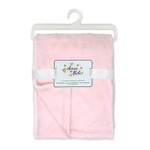 Sculpted Fleece Blanket - Hearts - Pink