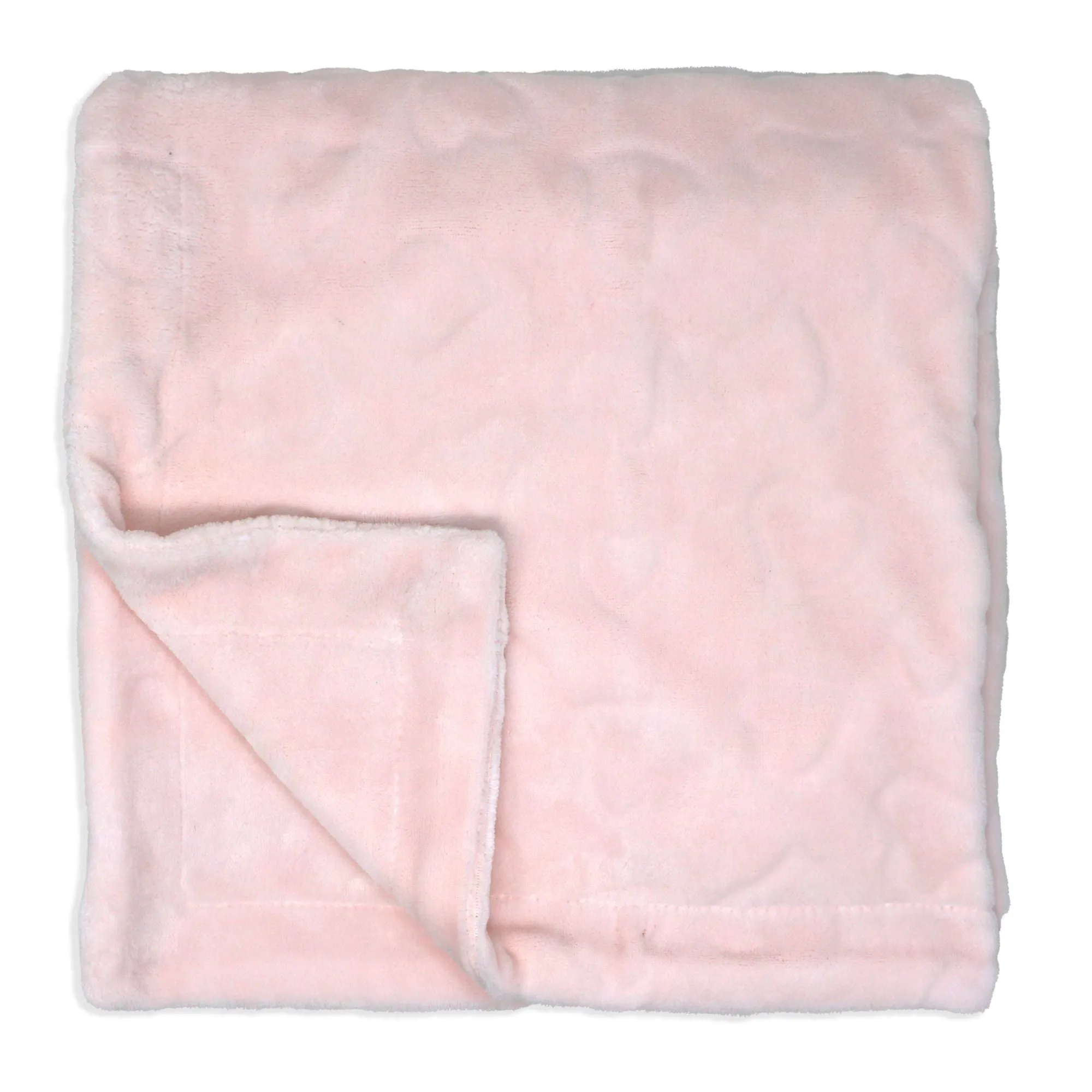 Sculpted Fleece Blanket - Hearts - Pink