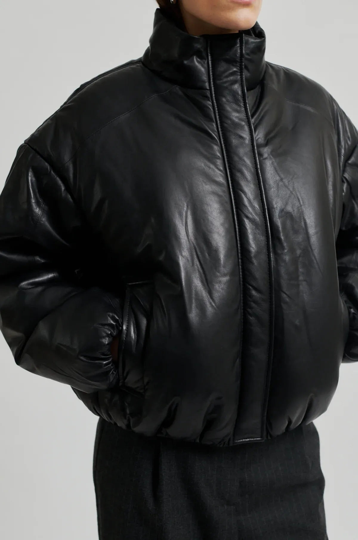Second Female Harlow Leather Bomber Jacket